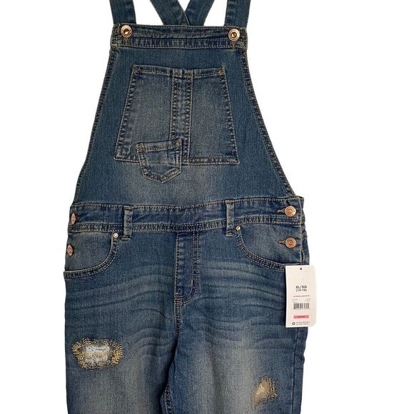 Jordache Other - Jordache Overalls with Gold Stitching Size 14/16